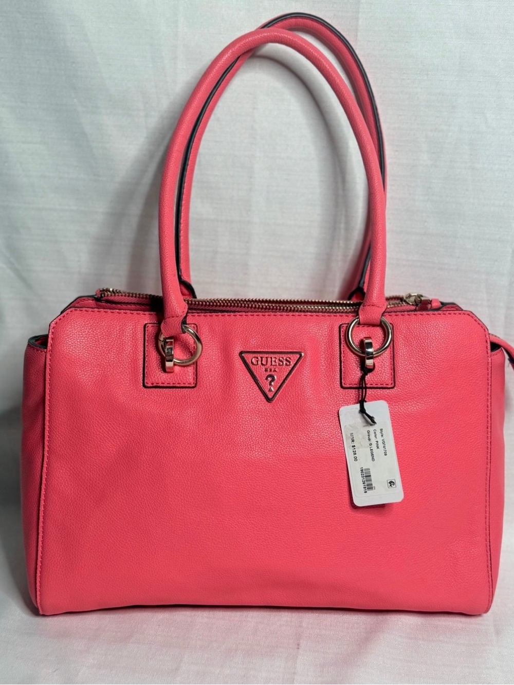 Guess G Legend Satchel Bright Pink Women’s Purse New With Tags